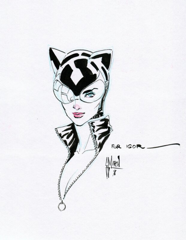 Catwoman by Guillem March - Sketch