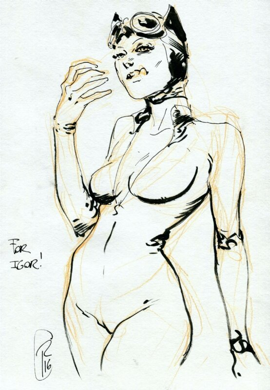 Catwoman by Ronan Toulhoat - Sketch