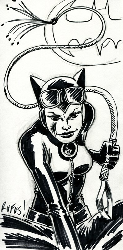Catwoman by Rufus Dayglo - Dédicace
