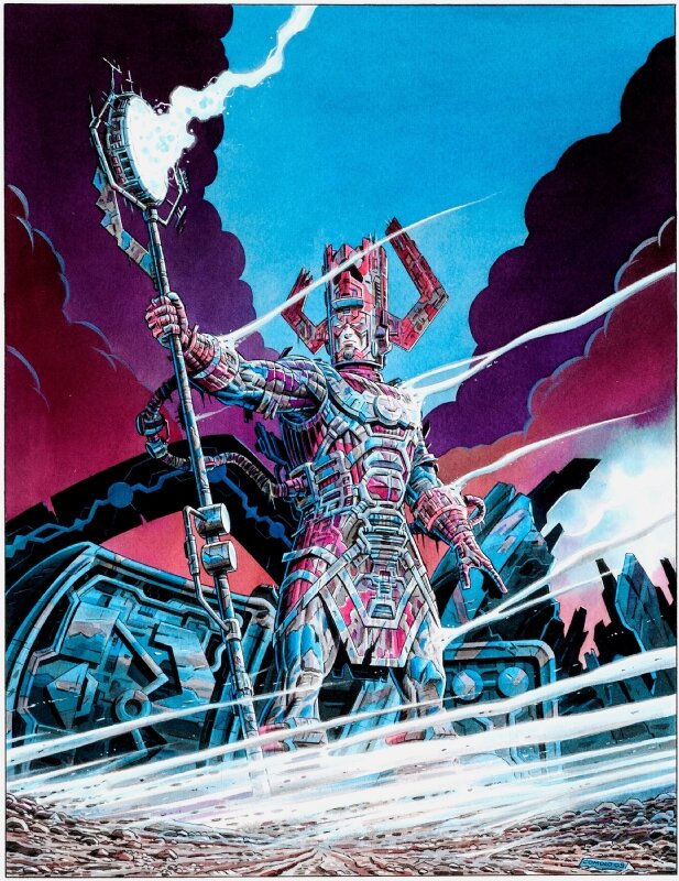 Galactus triomphant par Giorgio Comolo - Illustration originale