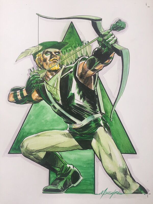Green Arrow by Mike Grell - Original Illustration