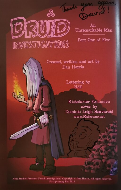 Dan Harris, Druid investigations - Sketch