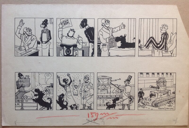 En vente - Prangey Planche Originale 1 Oncle Mitouflard , Album BD Genre Tintin Éo Année 30 pour NESTLÉ - Planche originale