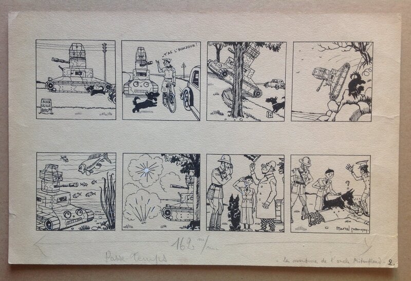 En vente - Prangey Planche Originale 2 Oncle Mitouflard ... Marseille , Album BD Genre Tintin Éo Année 30 pour NESTLÉ - Planche originale