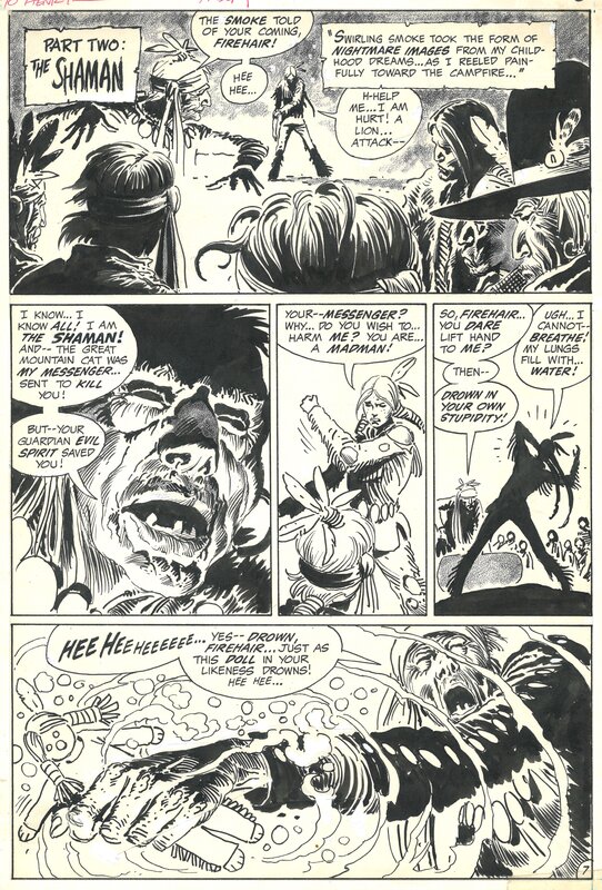 Joe Kubert, Showvase # 87 p.7. Firehair . - Planche originale