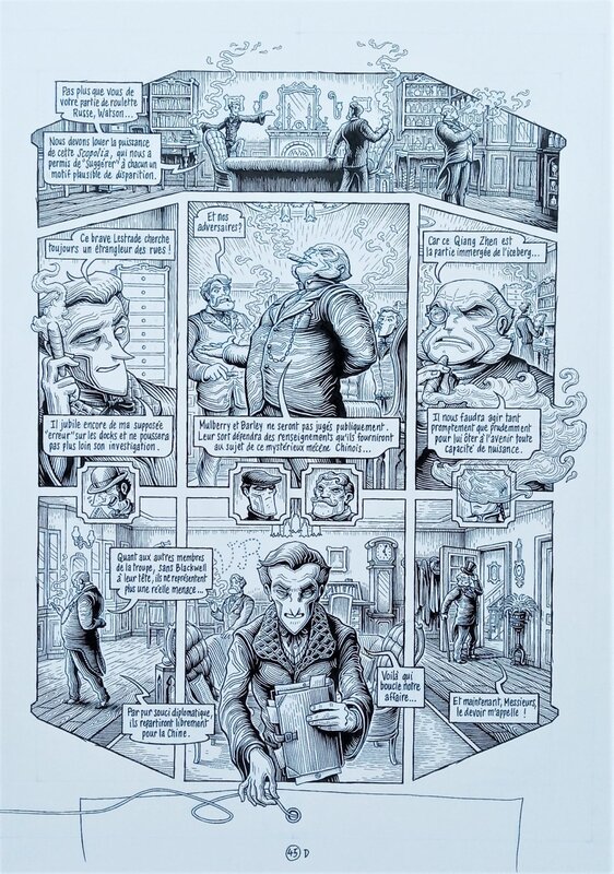 Benoît Dahan, Dans la tête de Sherlock Holmes - T.2 - Planche originale