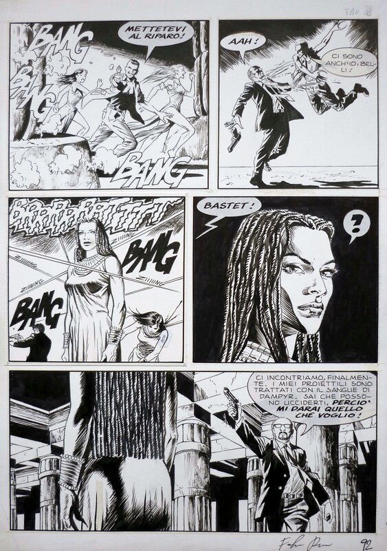 Dampyr 072 pg 092 by Fabrizio Russo - Planche originale