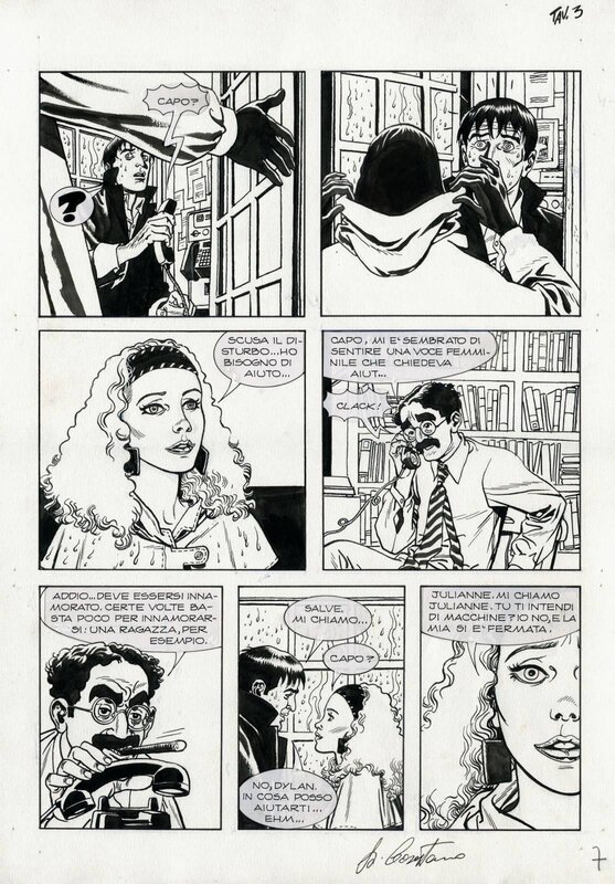 Dylan Dog 209 pg 07 by Giampiero Casertano - Planche originale