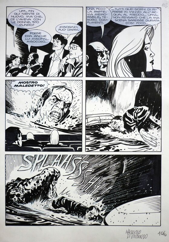 Dylan Dog Gigante 011, pg 106 by Maurizio Di Vincenzo - Planche originale