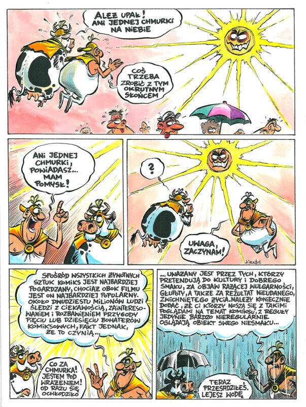 Slawomir Kiełbus, Milkymen et journée torride - Planche originale