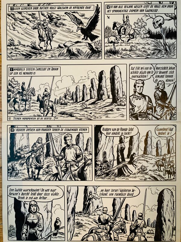 Willy Vandersteen, Rode Ridder : Kerwyn de magiër - Planche originale