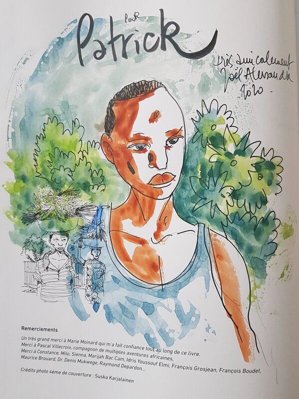 Joël Alessandra, Dédicace dans la bd la force des femmes - Sketch