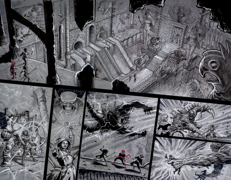 Spiderman noir #4 par Juan E. Ferreyra - Planche originale