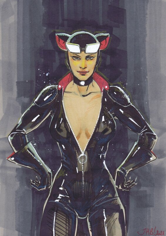 Catwoman par Hugonnard-Bert - Original Illustration