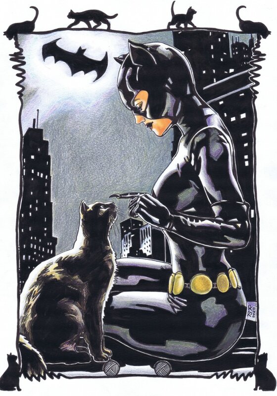Catwoman par Rodrigues - Illustration originale
