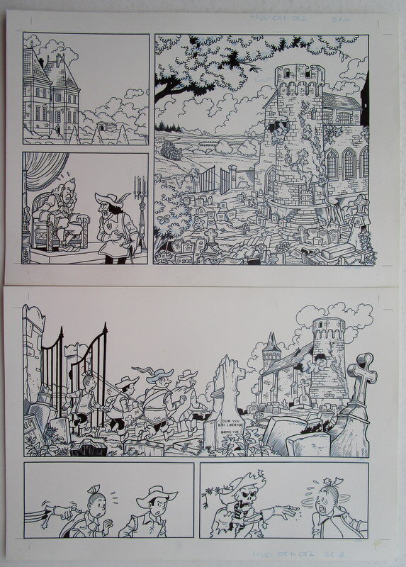 Luc Morjaeu, Het ijzeren duel - Le duel d'arcier - page 21 - Planche originale