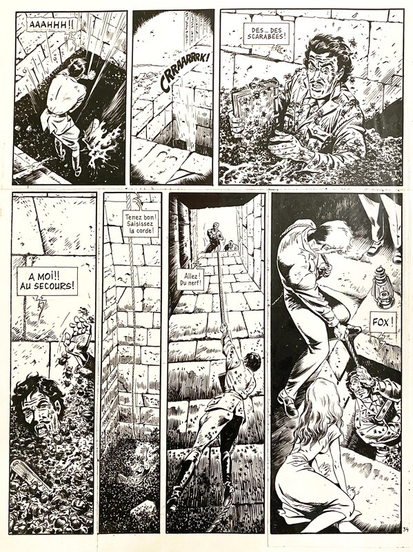 En vente - Jean-François Charles, Jean Dufaux, Fox - T4 - Planche 34 - Planche originale