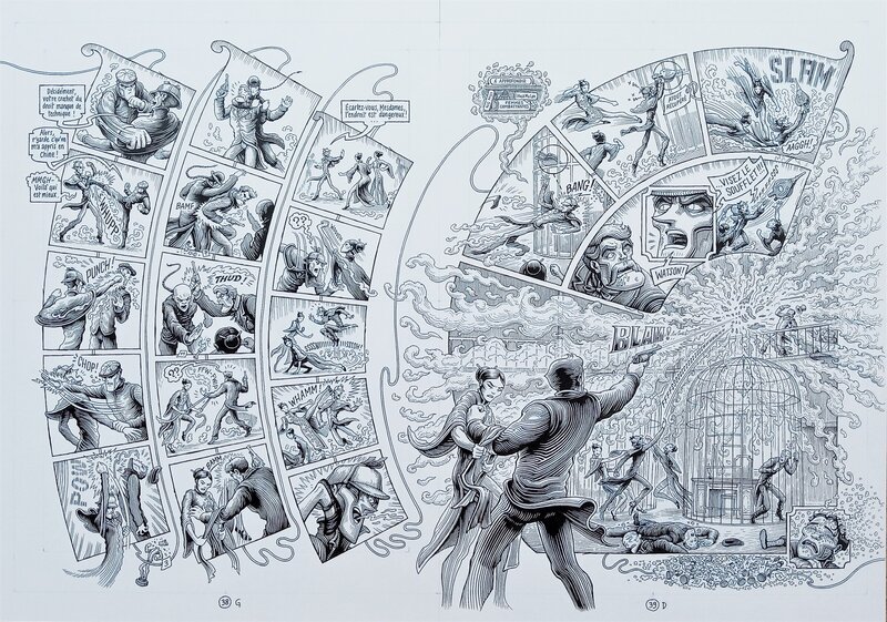 Benoît Dahan, Cyril Lieron, Dans la tête de Sherlock Holmes T2 - Pl 38-39 - Comic Strip