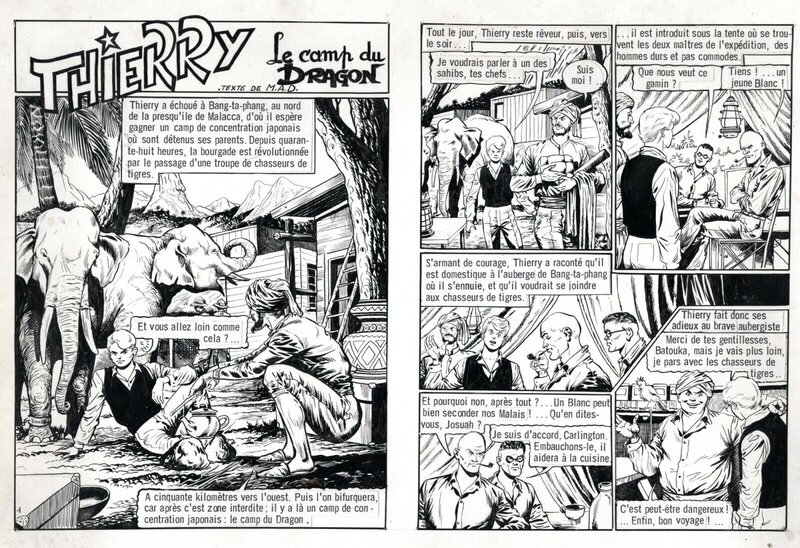 Raoul & Robert Giordan, Thierry - Le camp du dragon (Artima) - Comic Strip