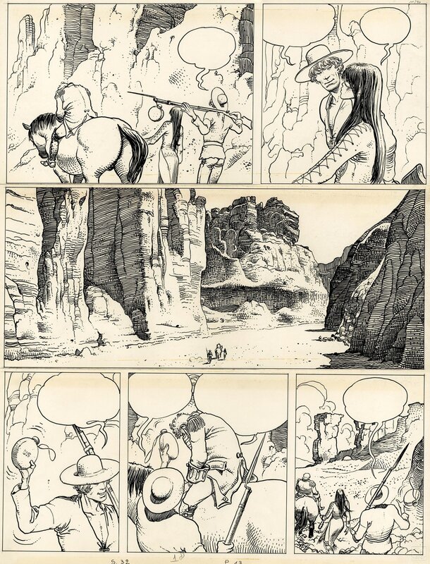 Milo Manara, Quatre doigts. L’homme de papier - Planche originale