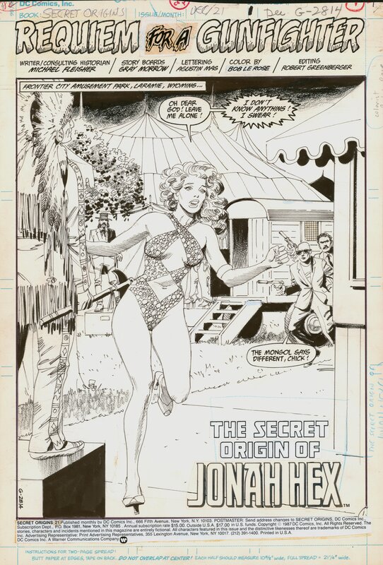 Gray Morrow, Secret origins #21, planche originale. - Planche originale