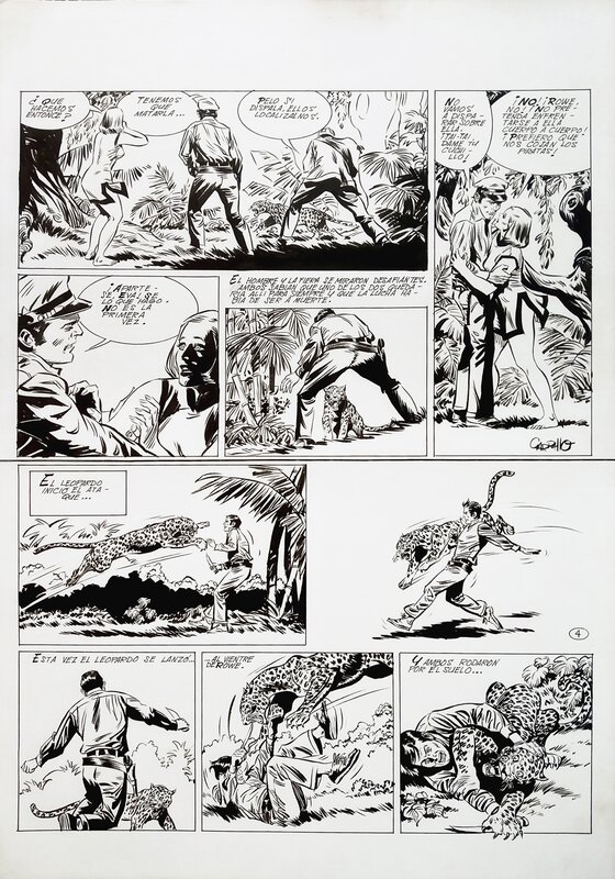 Carrillo - Los mercenarios (1974) - Planche originale