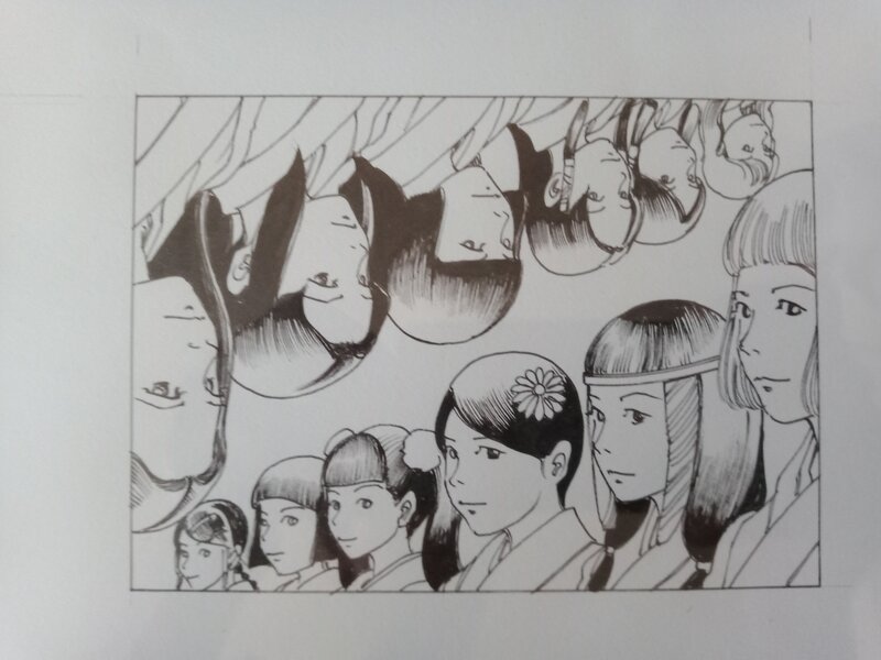 Shintaro Kago, The twelve sisters of the never ending castle - en-tête de chapitre - Planche originale
