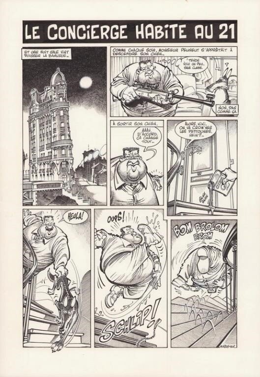 For sale - Maëster, Le concierge habite au 21 (histoire en 2 planches) - Comic Strip