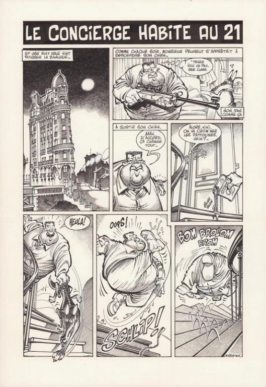 For sale - Maëster, Le concierge habite au 21 (histoire en 2 planches) - Comic Strip