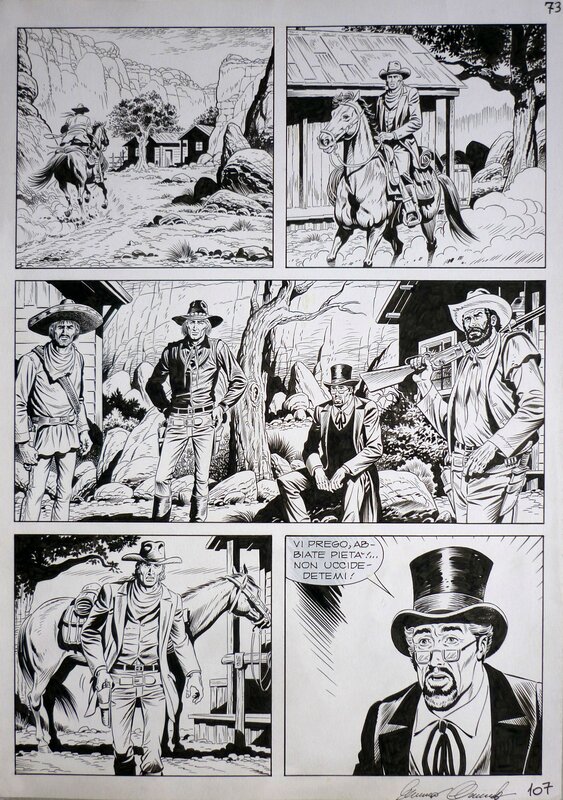 Tex - Almanacco del West 2012 pg 107 by Giacomo Danubio - Planche originale