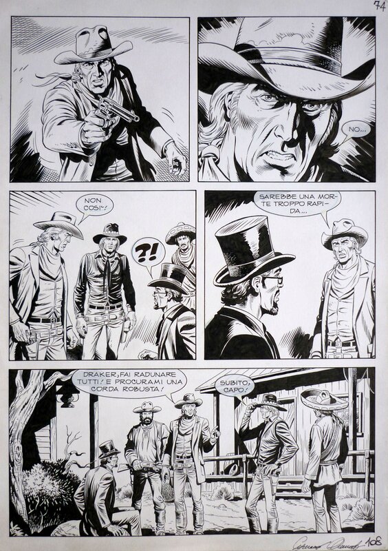 Tex - Almanacco del West 2012 pg 108 by Giacomo Danubio - Planche originale