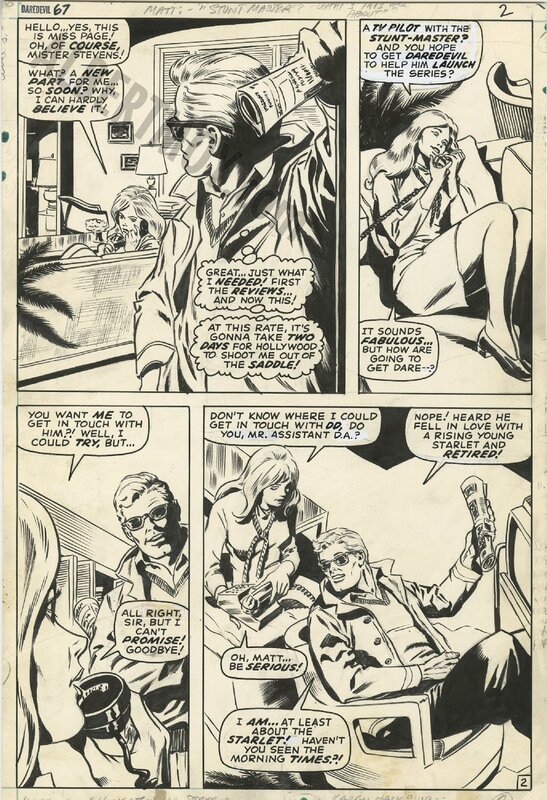 Daredevil 67 Page 2 par Gene Colan, Syd Shores - Planche originale