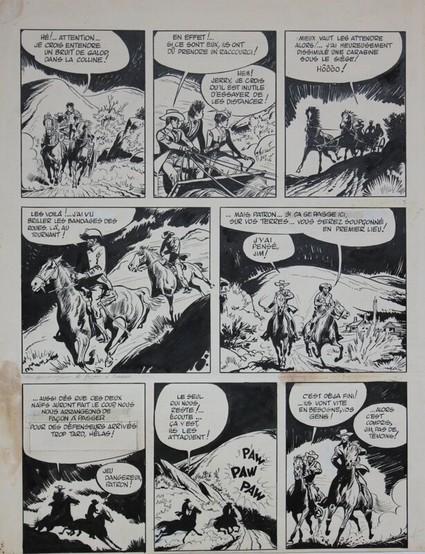 Jijé - Jerry Spring tome 07 : Le ranch de la malchance - Page 14 - Planche originale