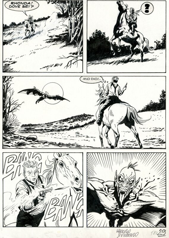 Giuseppe Barbati, Maurizio Di Vincenzo, Magico Vento 095 pg 029 by Barbati/Di Vincenzo - Planche originale