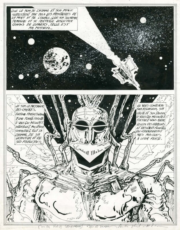 Philippe Druillet, Le messager des ombres - Planche originale