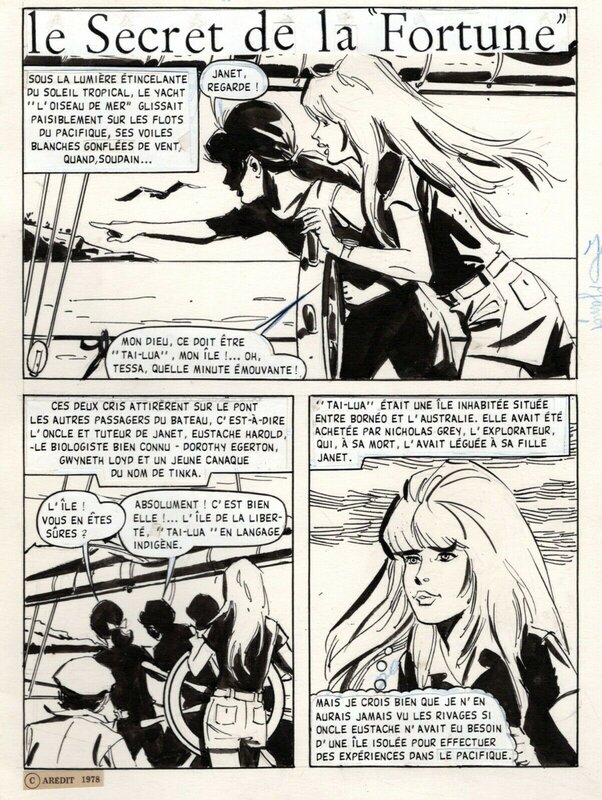 José Grau, Le Secret de la fortune, publication probable dans le magazine Clapotis (Artima) - Comic Strip