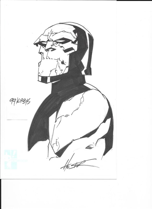 Darkseid Buste by Phillip Hester - Sketch