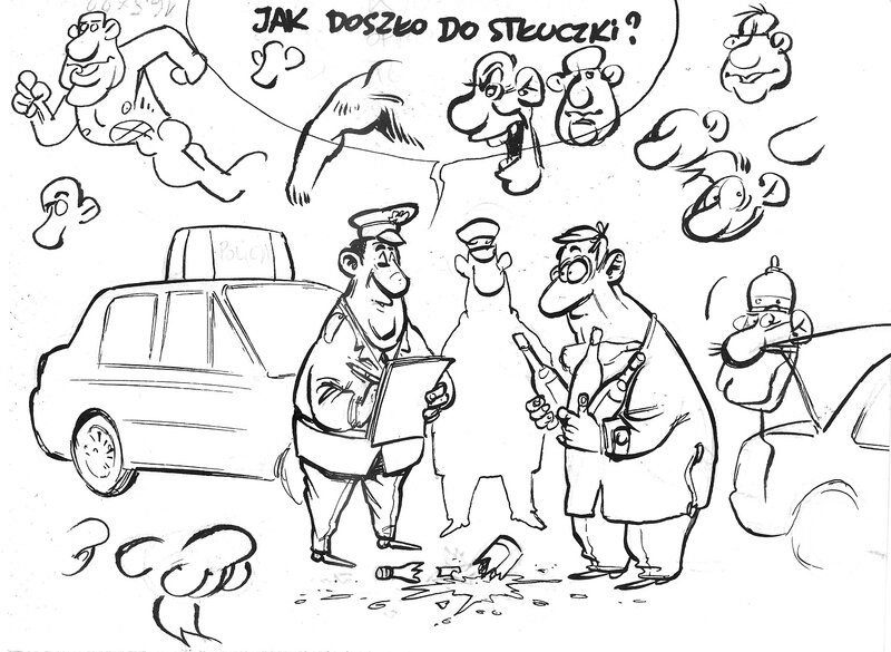 Slawomir Kiełbus, Une blague sur les policiers ;-) - Œuvre originale