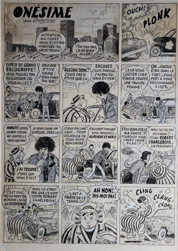 Albert Chartier, Onesime et Robert Charlebois - Comic Strip