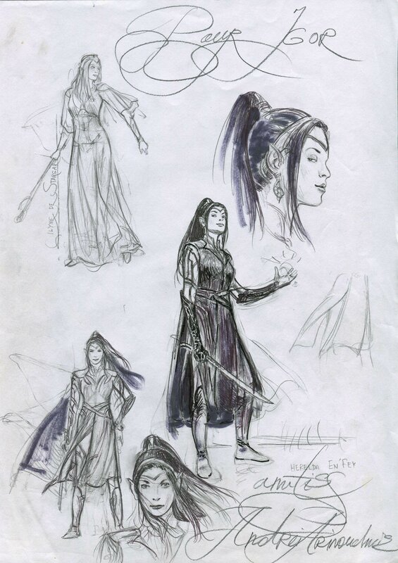 Andréi Arinouchkine, Les Elfes noirs prelim 03 - Original art