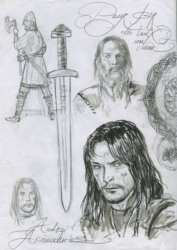 Andréi Arinouchkine, Les Elfes noirs prelim 01 - Original art