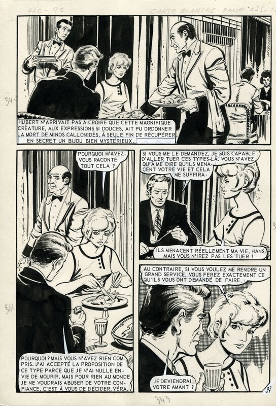 Oss 117 #24 -  Carte blanche pour OSS 117, pg. 097 by Armando Sanchez - Planche originale