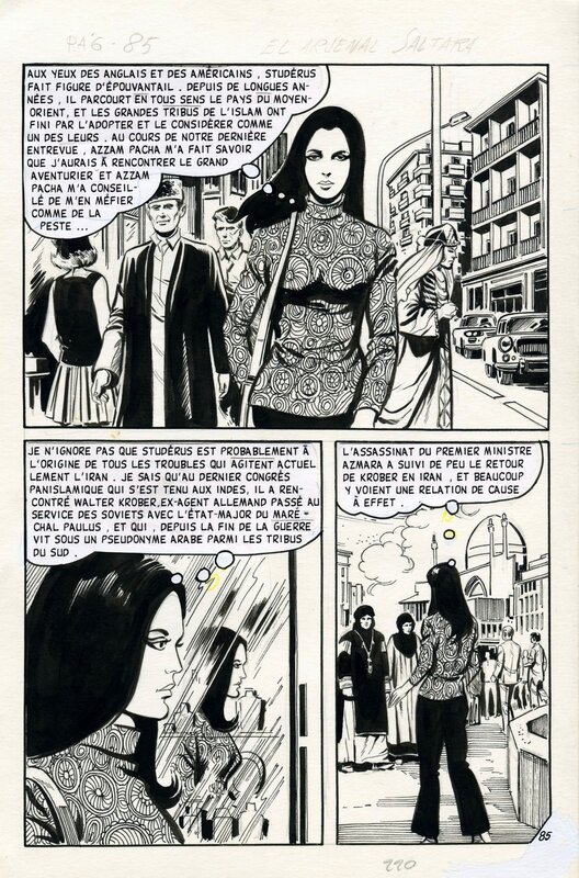 Oss 117 #54 - L'arsenal sautera, pg. 085 by Armando Sanchez - Planche originale