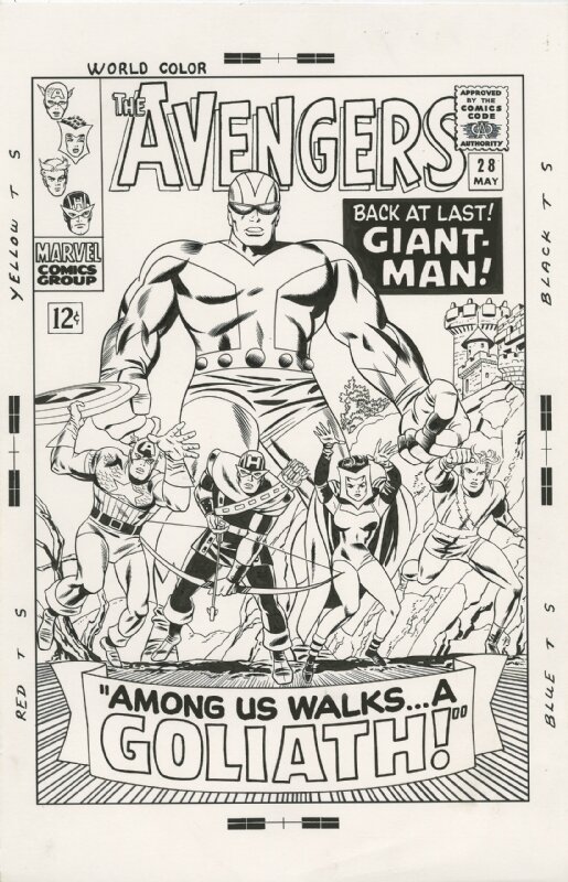 Bruce McCorkindale, Avengers 28 (Recréation d'après Jack Kirby) - Original Cover