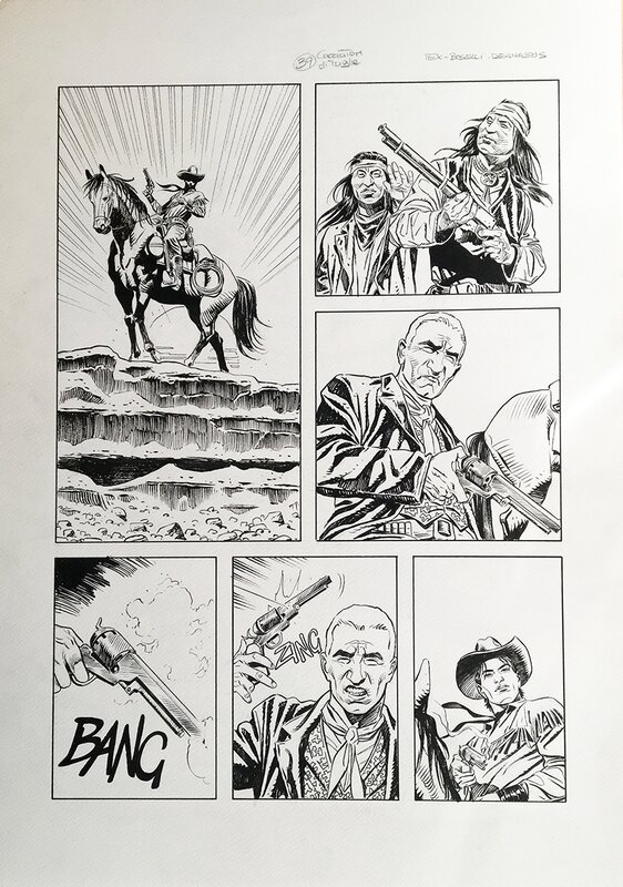 Tex Willer n. 1 par Roberto De Angelis - Planche originale