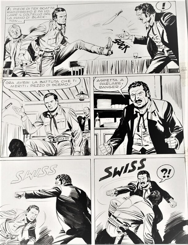 Tex n°301, La locanda dei fantasmi planche 34 (Bonelli) by Guglielmo Letteri - Comic Strip
