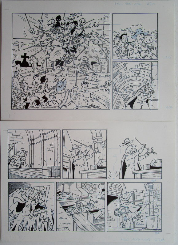 Luc Morjaeu, Het ijzeren duel - Le duel d'arcier - page 27 - Planche originale