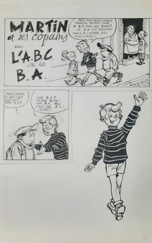 Pierre Tabary, Martin et ses copains - Planche originale