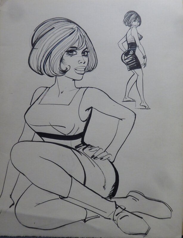 Jeune femme by Georges Pichard - Original Illustration