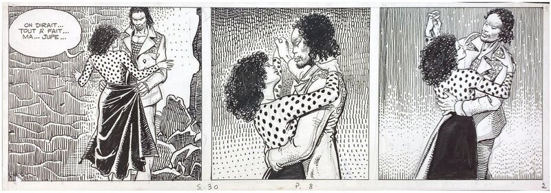 Giuseppe Bergman panel by Milo Manara - Planche originale